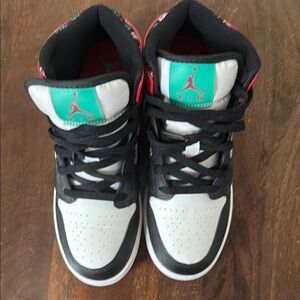 Jordan Black and White High-Top Sneakers with Classic Design